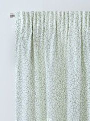 Jasper Conran London Green Pencil Pleat Blackout Mini Leaf Curtain - Image 3 of 5