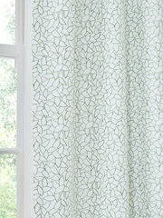 Jasper Conran London Green Pencil Pleat Blackout Mini Leaf Curtain - Image 4 of 5