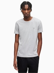 AllSaints White/Black/Grey Tonic Crew 100% Cotton T-Shirts 3 Pack - Image 2 of 7
