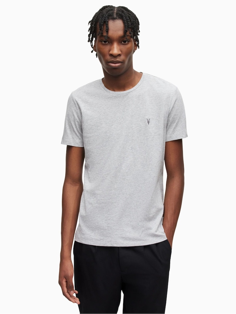 Blanco/negro/gris - Pack de 3 camisetas de algodón 100% con cuello redondo Tonic de AllSaints - Imagen 2 de 7 Blanco/negro/gris - Pack de 3 camisetas de algodón 100% con cuello redondo Tonic de AllSaints - Imagen 2 de 7