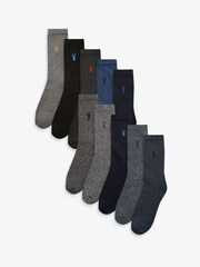 Blue 10 Pack Heavyweight Socks - Image 1 of 11