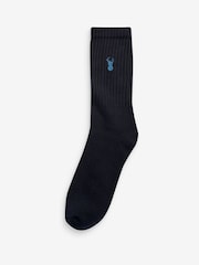 Blue 10 Pack Heavyweight Socks - Image 4 of 11