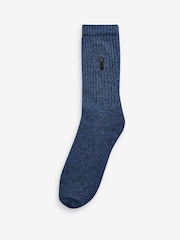 Blue 10 Pack Heavyweight Socks - Image 8 of 11
