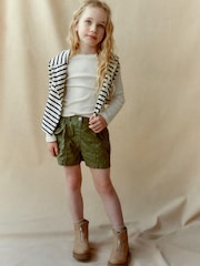 Khaki Green Cargo Utility Shorts (3-16yrs) - Image 1 of 9