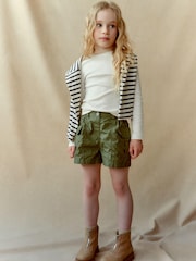 Khaki Green Cargo Utility Shorts (3-16yrs) - Image 2 of 9