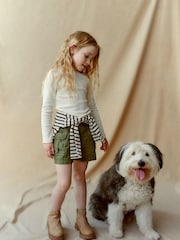 Khaki Green Cargo Utility Shorts (3-16yrs) - Image 4 of 9