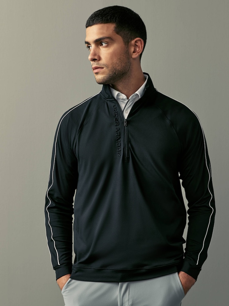 Under Armour Black Golf Storm Midlayer HZ Sweat Top - Image 1 of 9