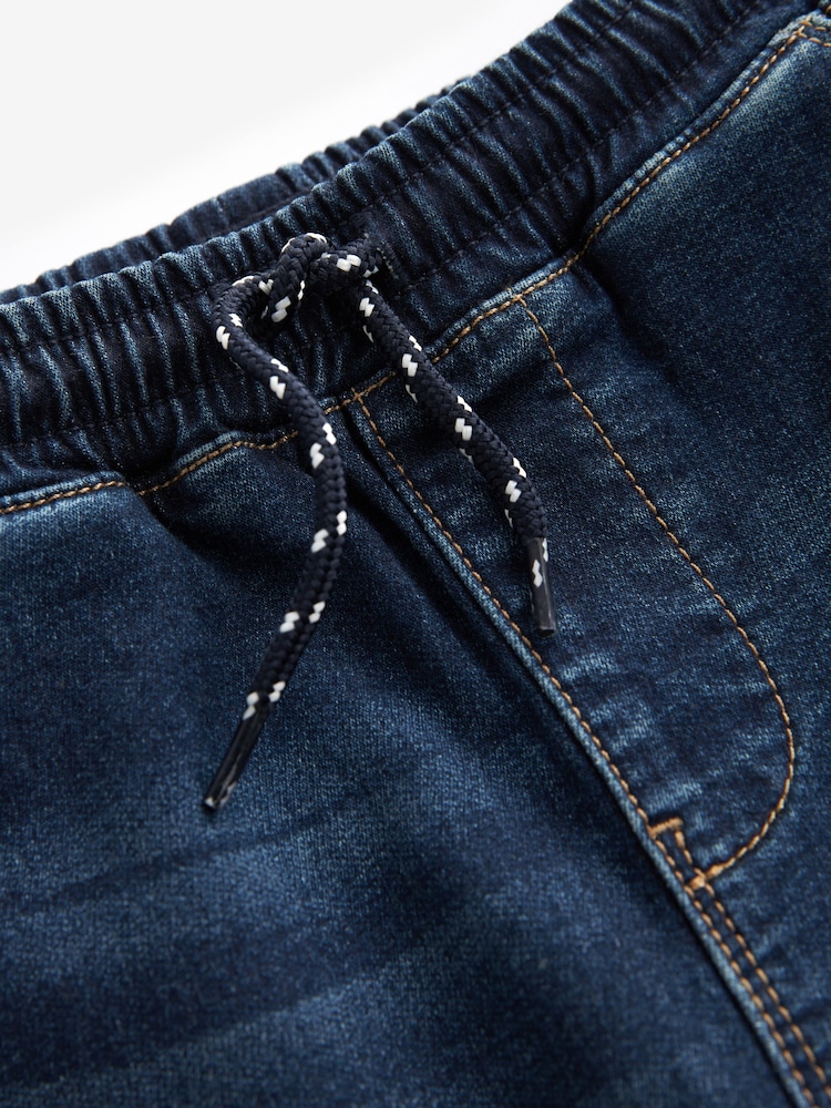 Dark Blue Jersey Denim Shorts (3-16yrs) - Image 3 of 3