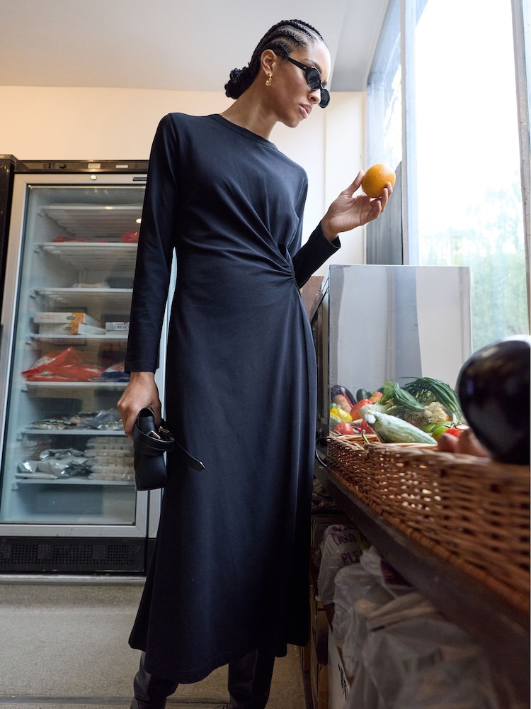 Baukjen Black Ana Twist Front Dress - Image 1 of 5 Baukjen Black Ana Twist Front Dress - Image 1 of 5