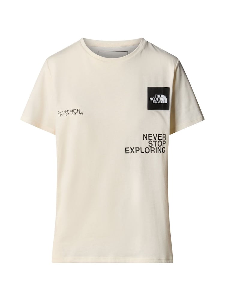 The North Face Cream Womens Foundation Coordinates Graphic Print T-Shirt - Image 1 of 1
