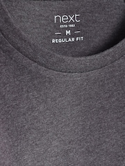 Charcoal Grey Marl Regular Fit Long Sleeve Crew Neck T-Shirt - Image 5 of 5