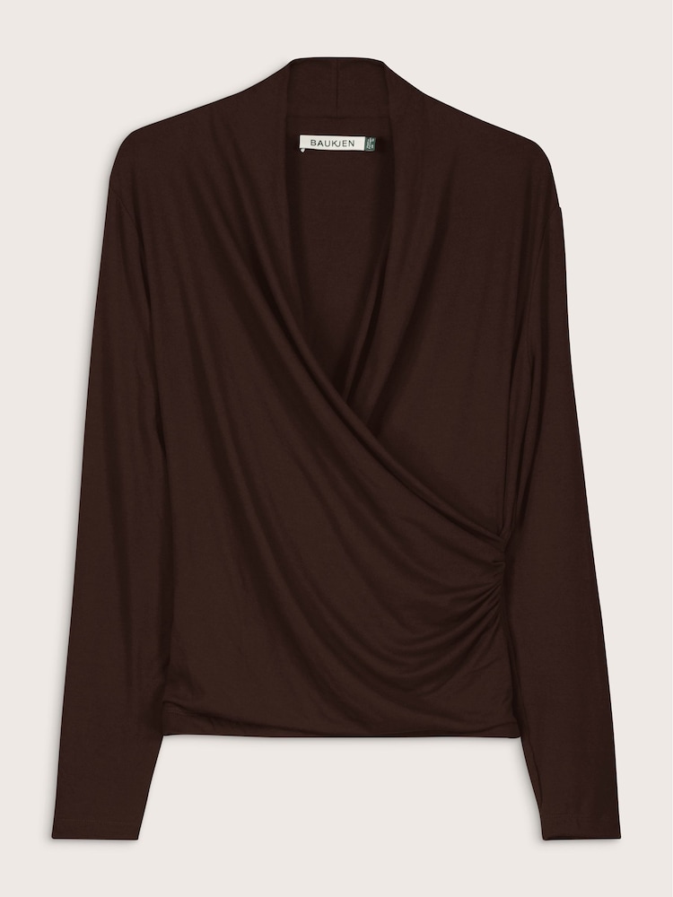 Baukjen Brown Gylda Fixed Wrap Top - Image 4 of 4 Baukjen Brown Gylda Fixed Wrap Top - Image 4 of 4