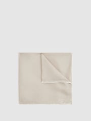Reiss Stone Liam Polka Dot Silk Pocket Square - Image 1 of 5