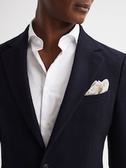 Reiss Stone Liam Polka Dot Silk Pocket Square - Image 3 of 5