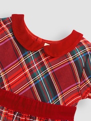 JoJo Maman Bébé Classic Red Tartan Party Dress - Image 4 of 6