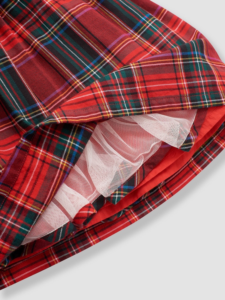 JoJo Maman Bébé Classic Red Tartan Party Dress - Image 5 of 6