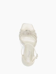 Dune London Cream Morella Crystal Knot Sandals - Image 7 of 7