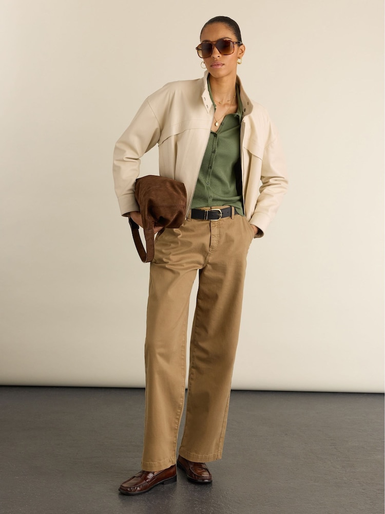 Baukjen Green Kelly Ribbed Button-Down Top - Image 2 of 5 Baukjen Green Kelly Ribbed Button-Down Top - Image 2 of 5