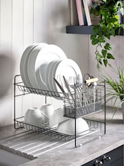 Black Black Bronx 2 Tier Dish Drainer and Kitchen 2 Tier Cutlery Holder - Image 2 of 3