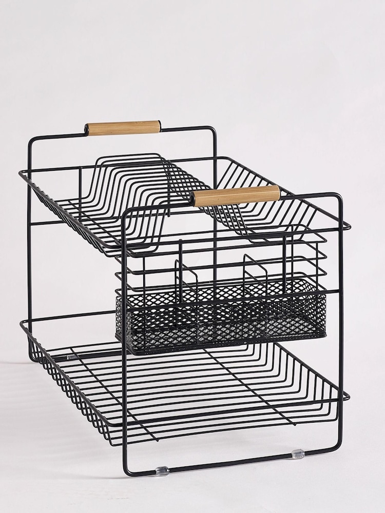 Black Black Bronx 2 Tier Dish Drainer and Kitchen 2 Tier Cutlery Holder - Image 3 of 3