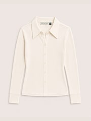 Baukjen Cream Kelly Ribbed Button-Down Shirt - Image 4 of 4