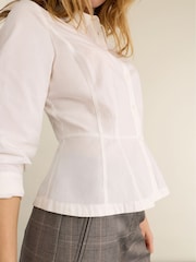Baukjen White Essi Peplum Shirt - Image 4 of 5