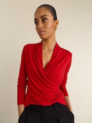 Baukjen Red Gylda Fixed Wrap Top - Image 1 of 3