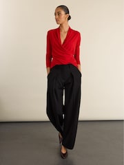 Baukjen Red Gylda Fixed Wrap Top - Image 2 of 3