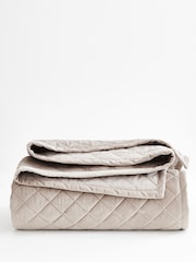 Champagne Gold Hamilton Velvet Quilted Bedspread - Image 2 of 2