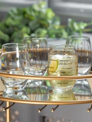Mikasa Set of 4 Clear Cheers Stemless Wine Glasses - Image 1 of 5