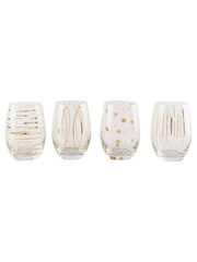 Mikasa Set of 4 Clear Cheers Stemless Wine Glasses - Image 4 of 5