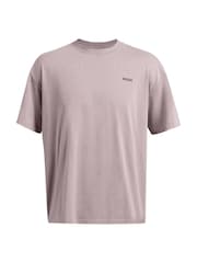 Under Armour Brown Heavyweight Oversized Logo Wash Short Sleeve T-Shirt - Image 4 of 5