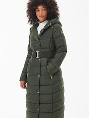 Barbour® International Green Track Line Quilted Coat - Image 1 of 8