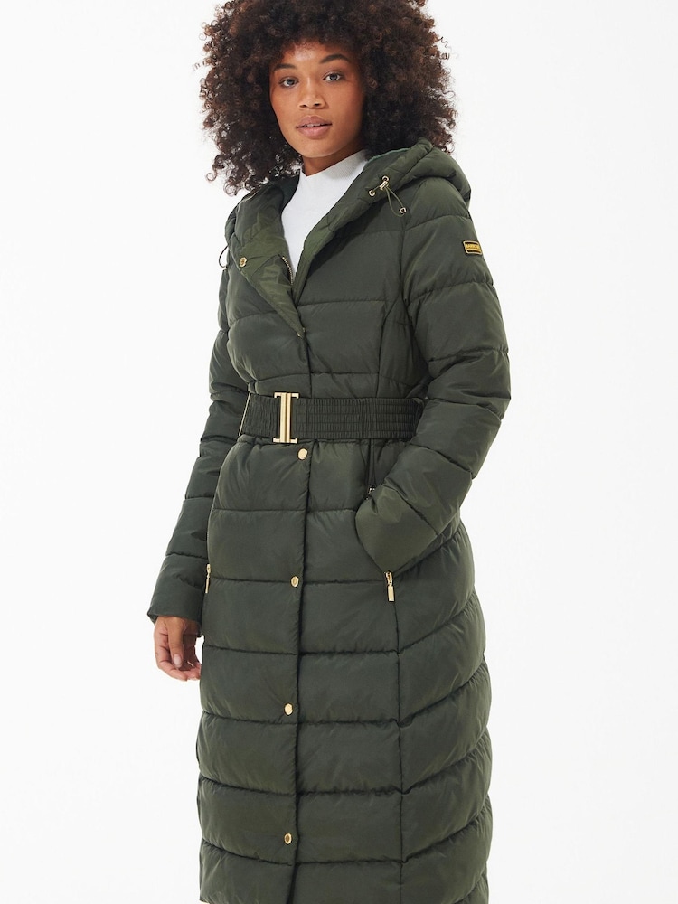 Barbour® International Green Track Line Quilted Coat - Image 1 of 8