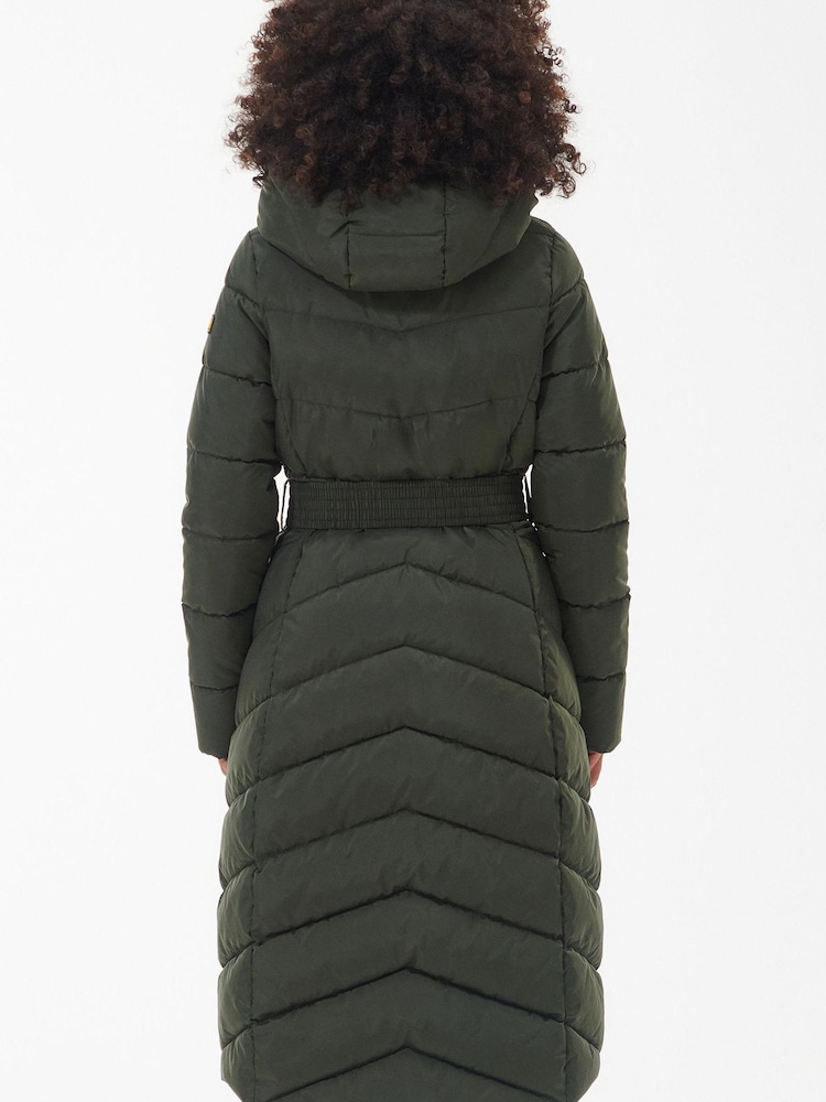 Barbour® International Green Track Line Quilted Coat - Image 2 of 8