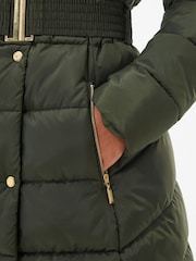 Barbour® International Green Track Line Quilted Coat - Image 4 of 8