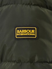 Barbour® International Green Track Line Quilted Coat - Image 7 of 8