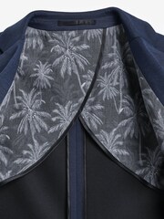 Bright Blue Slim Fit Motion Flex Jersey Blazer - Image 2 of 6
