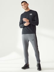 Under Armour Black Rival Terry LC Crew Neck Sweat Top - Image 2 of 6