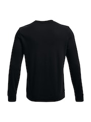Under Armour Black Rival Terry LC Crew Neck Sweat Top - Image 6 of 6