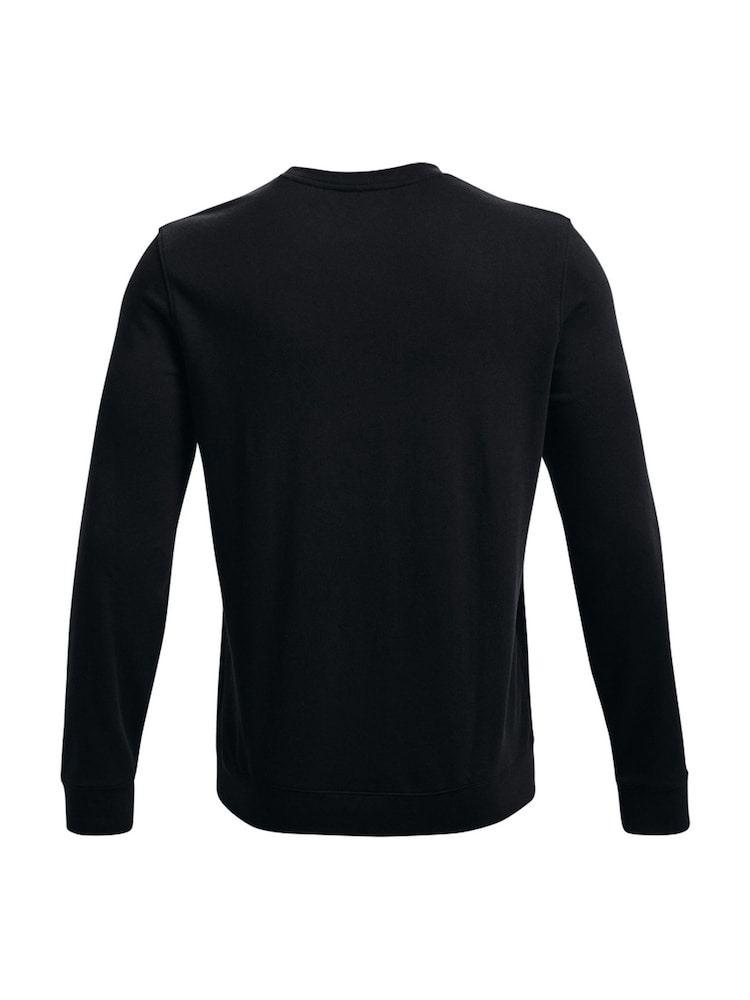 Under Armour Black Rival Terry LC Crew Neck Sweat Top - Image 6 of 6