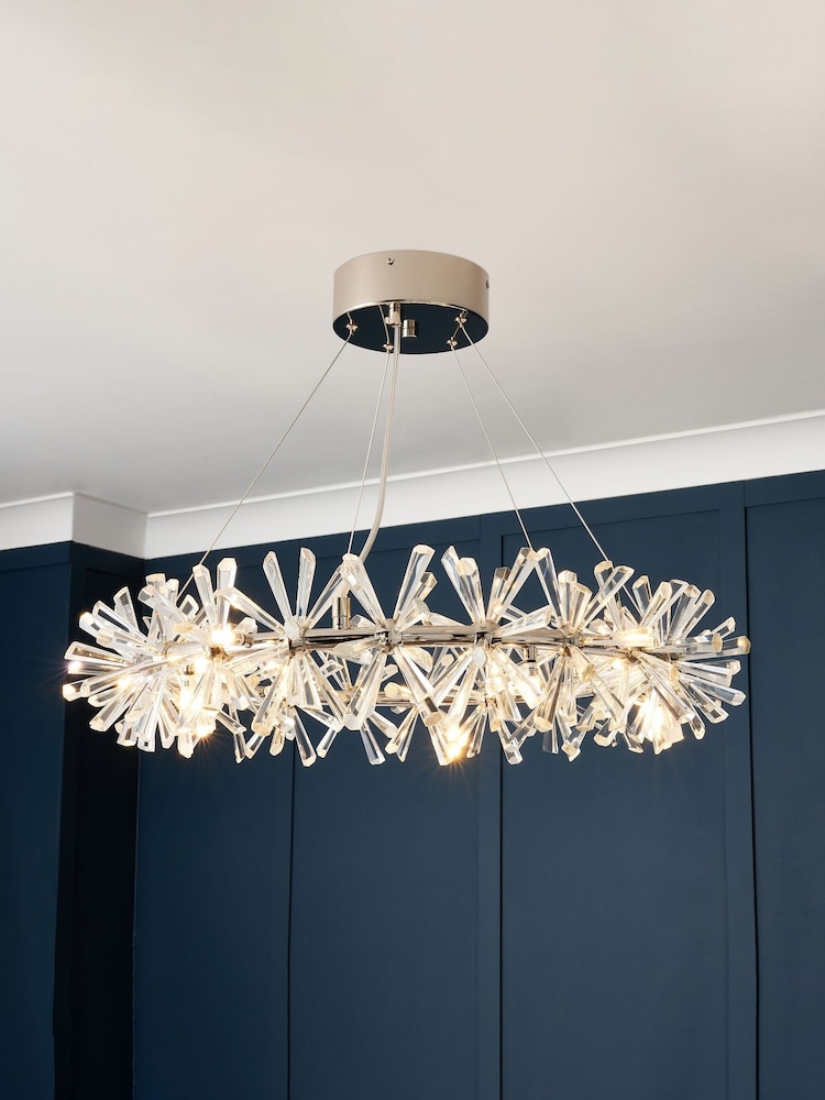 Visconte by BHS Silver Scafati Pendant Pendant Ceiling Light - Image 1 of 5