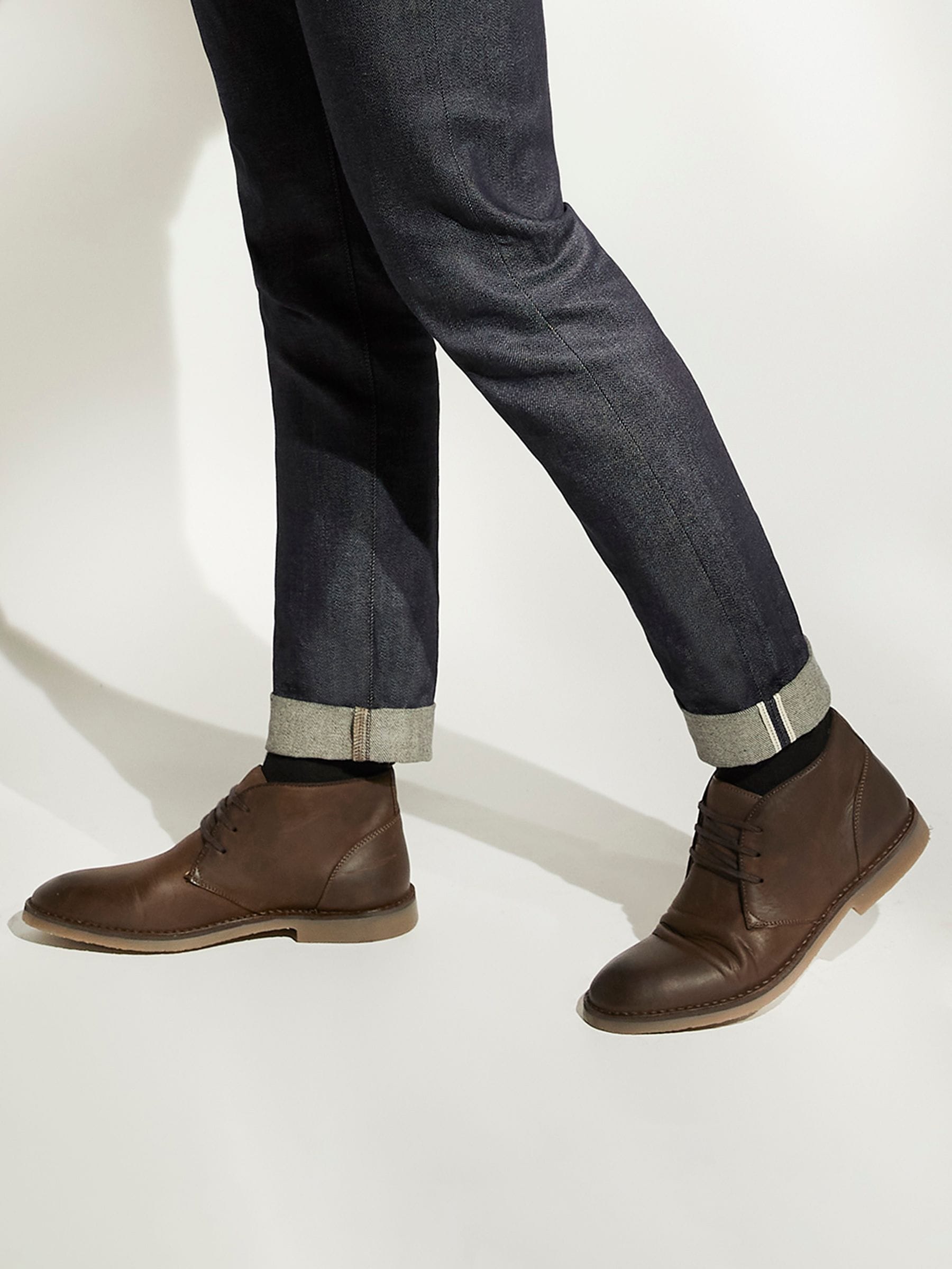 Dune London Brown Cashed Chukka Boots