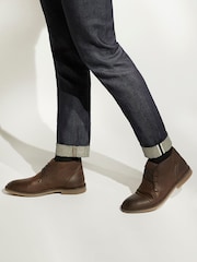 Marrón - Botines chukka Cashed de Dune London - Imagen 1 de 6