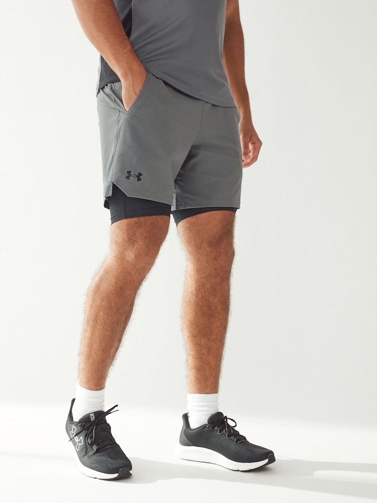 Under Armour Grey Vanish Woven 2-in-1 Shorts - Image 1 of 5