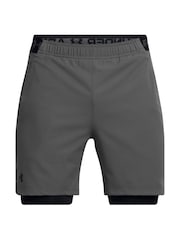 Under Armour Grey Vanish Woven 2-in-1 Shorts - Image 4 of 5
