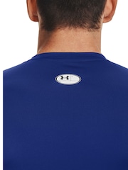 Blauw - Under Armour HeatGear aansluitend T-shirt met lange mouwen voor onderkleding - Image 4 of 6