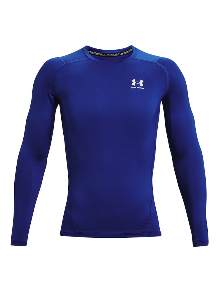 Blauw - Under Armour HeatGear aansluitend T-shirt met lange mouwen voor onderkleding - Image 5 of 6