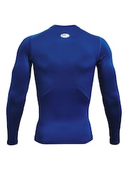 Blauw - Under Armour HeatGear aansluitend T-shirt met lange mouwen voor onderkleding - Image 6 of 6
