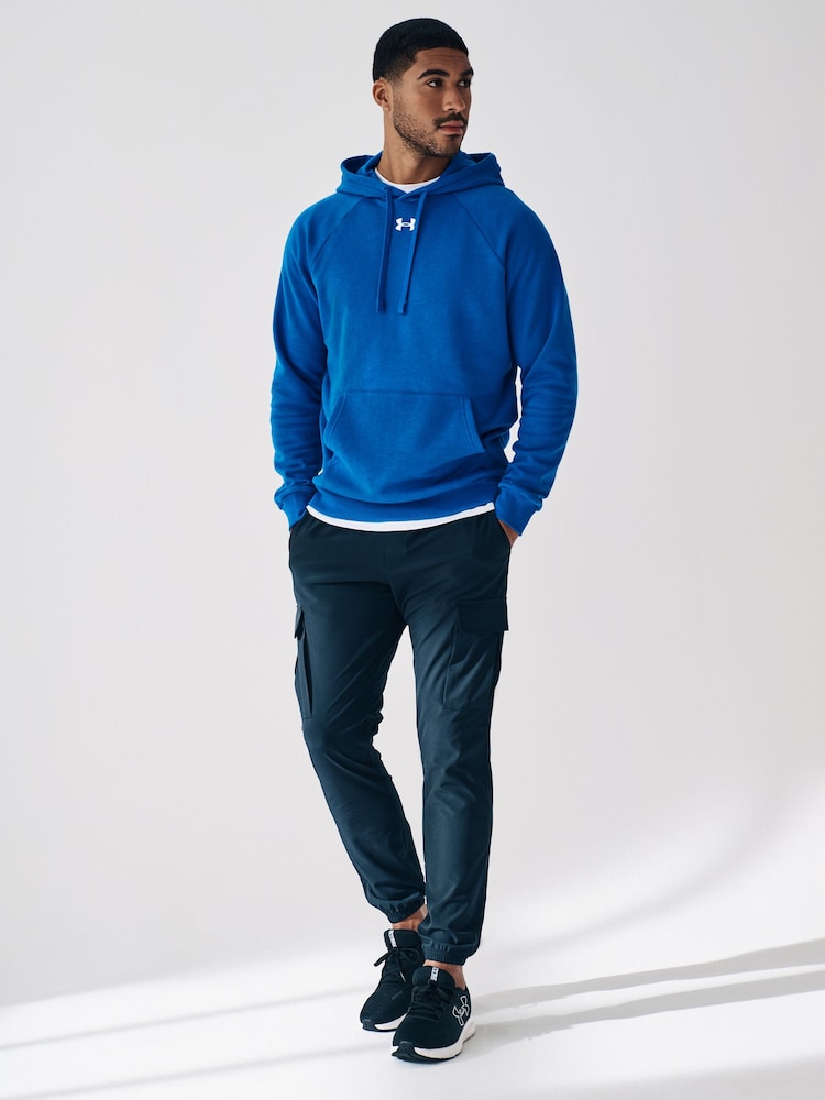 Under Armour Blue Rival Fleece Hoodie - Image 2 of 8